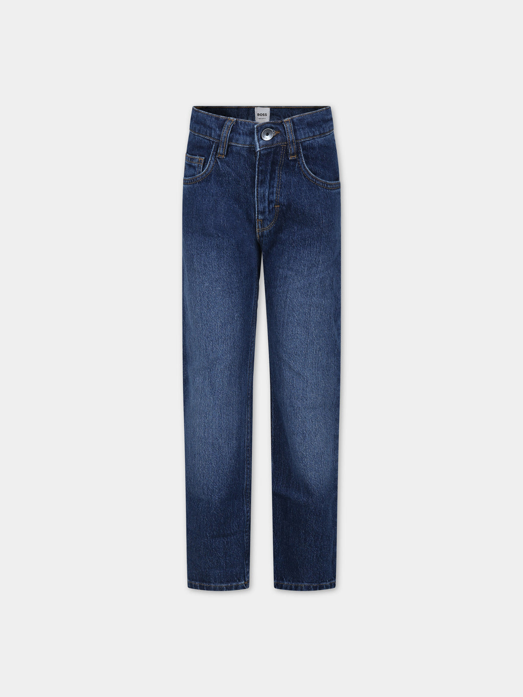 Blue jeans for boy with logo